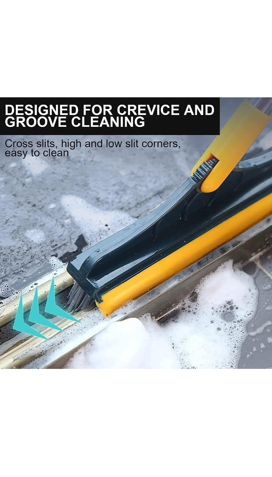 2-in-1 Bathroom Cleaning Brush with Wiper