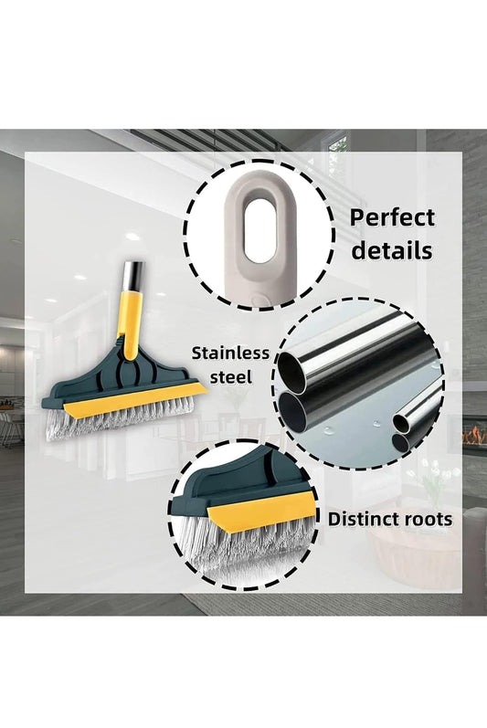 2-in-1 Bathroom Cleaning Brush with Wiper