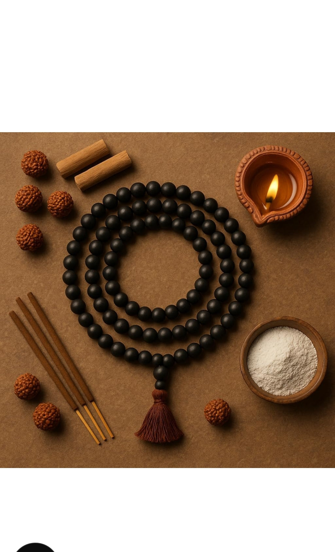 Original Karungali Mala 108 Beads Ebony Wood