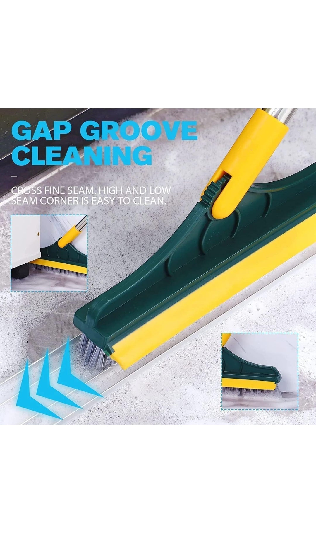 2-in-1 Bathroom Cleaning Brush with Wiper