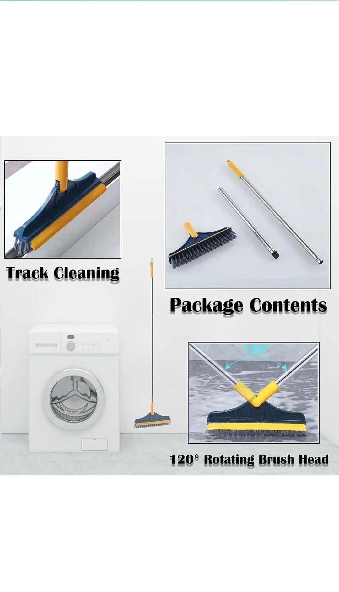 2-in-1 Bathroom Cleaning Brush with Wiper