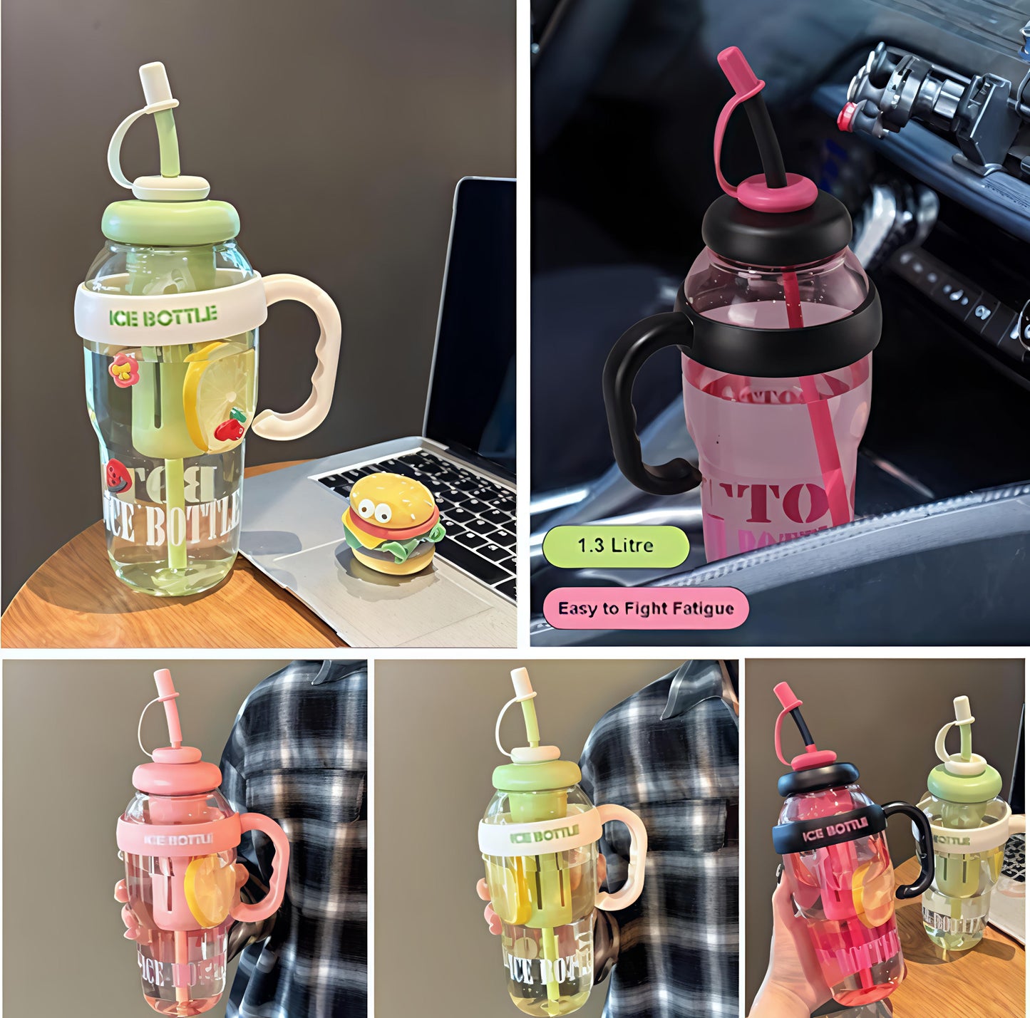 Varnamiya ice cream peach infuser bottle - 1300ml